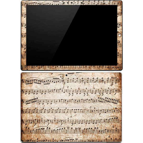 Antique Notes Surface Pro 4 Skin